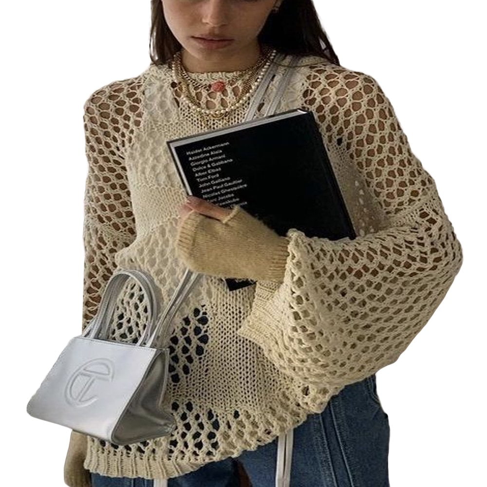 Haut En Maille Pour Femme Chemisier Sexy En Résille Transparent En