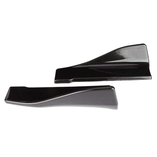 Qiilu Car Styling Running Boards Universal Rear Bumper Diffuser Lip Side Skirts Glossy Black With Mounting Screws Car