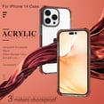 thumbnail image 6 of SaniMore for iPhone 14 Plus 6.7" 2022 Case, Ultra-clear Rugged Acrylic Backplane Shockproof Anti-fall Slim Lightweight Anti-scratch Anti-slip Cover For iPhone 14 Plus, Brown, 6 of 7