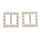 thumbnail image 4 of 2pcs Rectángulo Faux Pearl Cintas Hebillas Deslizadores Bufanda Clip Slider, 4 of 9