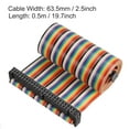 thumbnail image 4 of IDC Rainbow Wire Flat Ribbon Cable 50P D-type FC/FC Connector 2.54mm Pitch 0.5m Length, 4 of 5