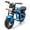 Blue, variant on Track Seven 24V Electric Motorcycle for Kids, 300W Electric Dirt Bike Up to 11 MPH, Twist-Grip Throttle, Rear Brake, 14-Inch EVA Tires, Music, Light, Electric Bike for Kids Aged 6+, Pink