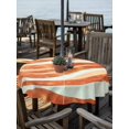thumbnail image 6 of Outdoor Tablecloth with Umbrella Hole, Burnt Orange Waves Spillproof Waterproof Outdoor Table Cover, Ombre Sea Ripples Shabby Beach Patio Tablecloths for Party/Garden/Picnic, Round 54 inch, 6 of 9
