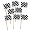 Beistle Beistle 50 Piece Checkered Racing Flag Party Food Picks For Race Car Party Sports Event