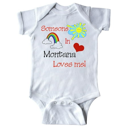 

Inktastic Someone in Montana loves me! Gift Baby Boy or Baby Girl Bodysuit
