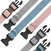 Vibrant Life Woven Padded Dog Collar, Blue, Medium