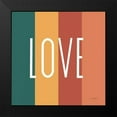 thumbnail image 2 of Kelle, Ann 12x12 Black Modern Framed Museum Art Print Titled - Love Rainbow Retro, 2 of 5