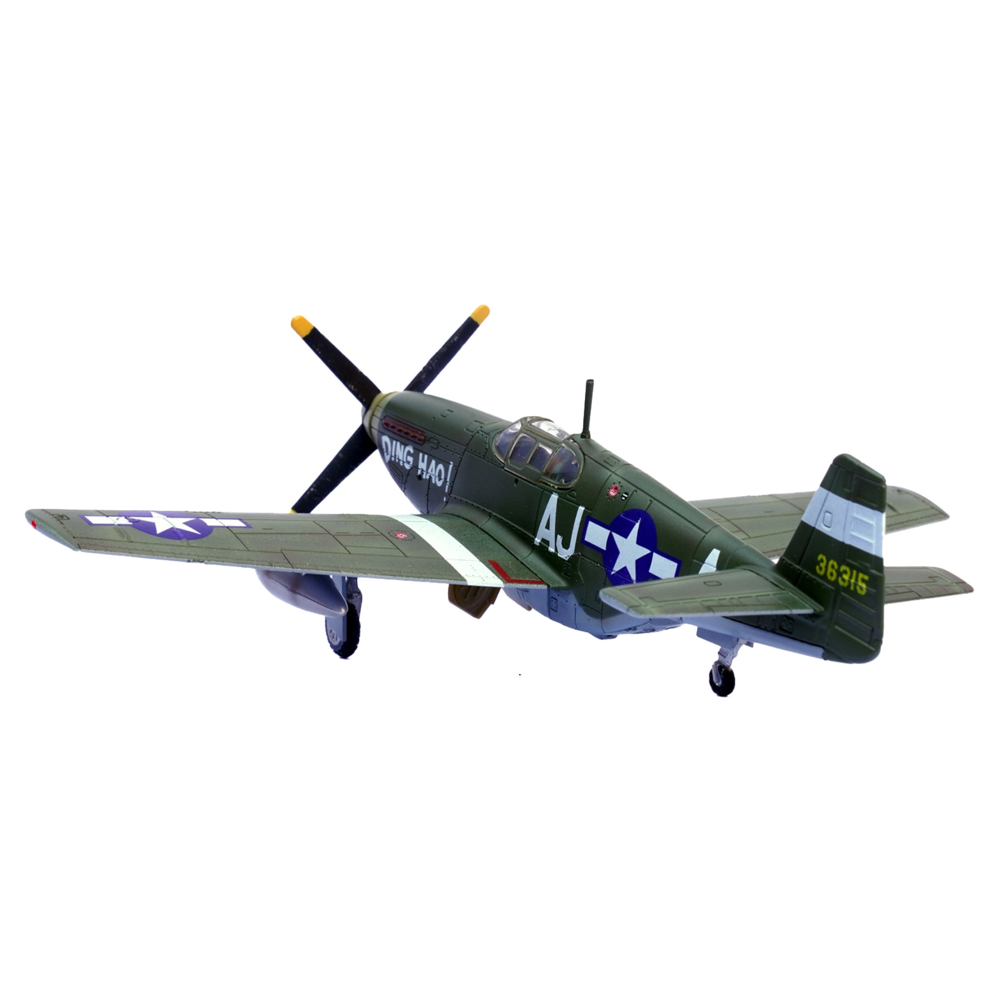 North American P-51B Mustang Aircraft "Ding Hao!" (1944) US Army Air Forces 1/72 Diecast Model by Legion