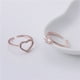 thumbnail image 3 of Anillos para mujer, regalos para mujer, moda femenina, dos en uno, combinación, forma de corazón, apertura, anillo ajustado, joyería, 3 of 5