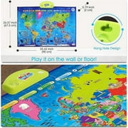 BEST LEARNING i-Poster Interactive Talking World Map for Kids Ages 5 to 12 Years Old