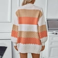 thumbnail image 4 of Weikingp Sweaters for Women,Cardigan European and American Solid Color Mid Length Coarse Sweater Sweater Women Winter Coats for Women Cardigan Sweaters for Women Clearance Orange L, 4 of 5