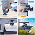 thumbnail image 6 of 4000mAh Portable Clip on Fan with LED Lights, Battery Operated USB Desk Fan,4 Speed Quiet Rechargeable Mini Table Fan, 360° Rotate Personal Cooling Fan for Home Office Stroller Camping Blue, 6 of 12