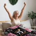 thumbnail image 5 of 75th Birthday Gifts for Women, Unique Happy Birthday Fleece Throw Blanket 50" x 60", Funny 75 Years Old Birthday Decorations Gifts, Best 75th Birthday Gfit Ideas for Mom, Wife, Sister, Friends, Female, 5 of 6
