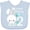 Blue, variant on Inktastic Somebunny is Two-Second birthday bunny Boys or Girls Baby Bib