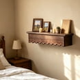 thumbnail image 5 of SOFE Wood Scalloped Decorative Floating Shelves, Farmhouse Bedroom Bathroom Kitchen Shelving Wall Shelf, Small Hanging Shelves Display Book Picture Ledge Shelf, 5 of 11