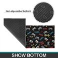 thumbnail image 5 of Game Controller Black Pattern Anti Fatigue Kitchen Rugs Set Of 2, Non Slip Washable Decorative Floor Mats for Kitchen Sink Laundry, 17"x30" and 17"x47", 5 of 5