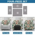 thumbnail image 6 of FKELYI Green Bohemian Flower Print Recliner Slipcover Stretchy Reclining Chair Cover with Pocket Sofa Couch Covers 4 Pack Furniture Protective Elastic Covers, 6 of 7