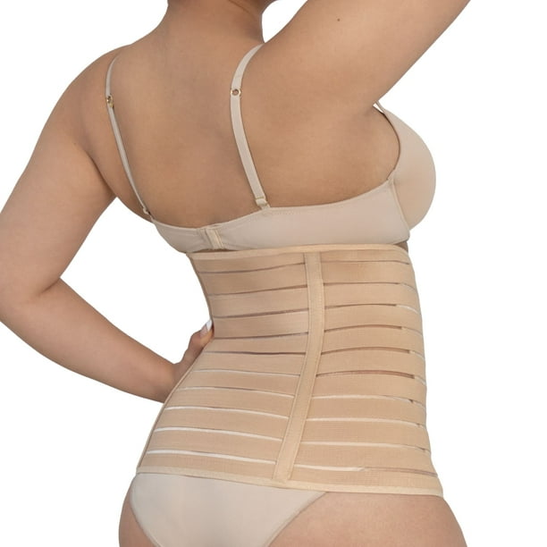 Faja Post Parto New Form Alta Con Tela Multilíneas Unitalla Nude