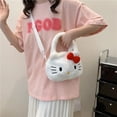 thumbnail image 4 of Bolsa de peluche de Hello Kitty para niños, mochila cruzada suave de dibujos animados, regalo de cumpleaños, Kawaii, Cinnamoroll Kuromi, 4 of 4