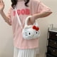 thumbnail image 4 of Bolsa de peluche de Hello Kitty para niños, mochila cruzada suave de dibujos animados, regalo de cumpleaños, Kawaii, Cinnamoroll Kuromi, 4 of 4