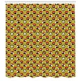 thumbnail image 2 of Ambesonne Panda Shower Curtain, Japanese Themed Animal Print, 69"Wx70"L, Yellow Green and Vermilion, 2 of 2