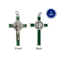 thumbnail image 5 of Saint Benedict Crucifix with colors enamel accented 2.0", 5 of 6