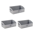 thumbnail image 2 of 3x contenedores de almacenamiento de ropa plegables, cestas de almacenamiento plegables con asas, cajas de almacenamiento de ropa para juguetes del Gris, 2 of 9