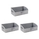 thumbnail image 2 of 3 contenedores plegables para guardar ropa, organizadores de armario con asas, almacenamiento para el hogar Gris, 2 of 9