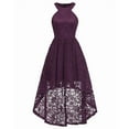 thumbnail image 1 of HKEJIAOI Liquidation d'Économies Robes Décontractées pour Femmes Cadeau de la Saint-Valentin Mode Féminine Robe de Soirée Sans Manches en Grenadine Brodée Col Rond Robe de Fête Violette, 1 of 7
