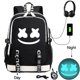 thumbnail image 2 of mochila marshmello, música electrónica, malvavisco, mochila top 100 DJ, mochila, 2 of 5