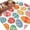 White Lemon Yellow Red Orange, variant on Large Area Rugs for Living Room Bedroom, Easter Eggs 8'x10' Rug Washable Carpet Runner Indoor Outdoor, Spring Colorful Striped Dots Bow Egg Watercolor Non Slip Floor Mats Rug for Kitchen, Patio