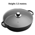 thumbnail image 4 of Maoww Cast Iron with Non Baking Pan Pan into Barbecue Induction Sticking Multifunctional Cooking Essential Kitchen Oven Diameter 28cm, 4 of 6