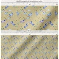 thumbnail image 2 of Soimoi Beige Cotton Voile Fabric Unicorn & Rainbow Nature Printed Craft Fabric by the Yard 56 Inch Wide, 2 of 7