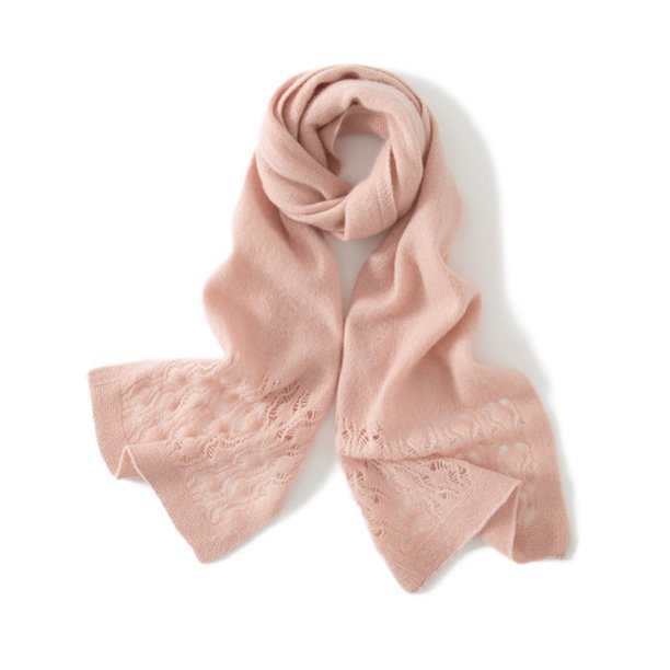 Bufanda de cachemira de color sólido de otoño e invierno para mujer, bufanda de cachemira de temperamento hueco rectangular cálida lisa