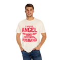 thumbnail image 4 of Inspirational He's My Angel Bereaving Wives Statements Motivational Memorial Loss Uplifting Sayings Line Unisex Garment-Dyed T-shirt, 4 of 4