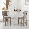 thumbnail image 3 of Westin Outdoor 24" Tufted Velvet Bar Stool (Set of 2), Antique Gray/Velvet Gray, 3 of 6