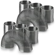 Kidsco Metal Slinky Walking Spring Toy - 8 Pack - Novelty, Prize, Party Favor For Kids Teens And Adults - By