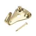 thumbnail image 3 of Uxcell 1.22''x0.87'' w Nails Picture Hangers Photo Frame Hooks Kit Iron Cold Tone 10pcs, 3 of 5