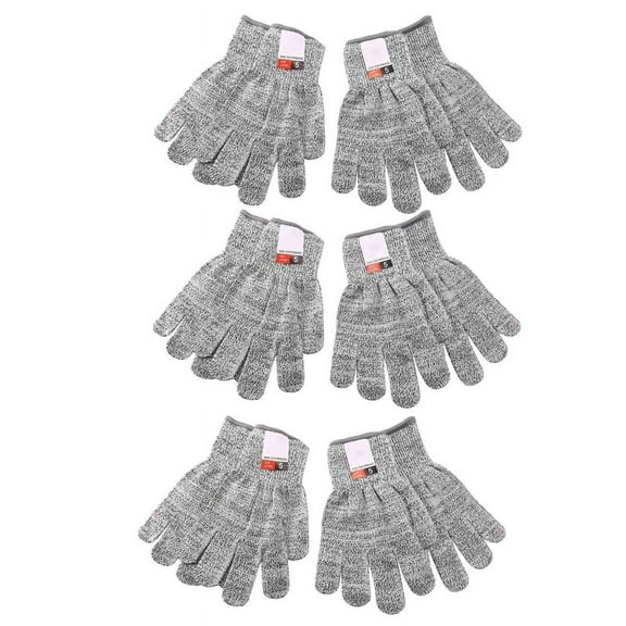 6 Pairs Cut Gloves Food Grade Level 5 Hand Protection,Kitchen Cut Gloves for Oyster Shucking(Medium),6 pair x gloves,Gray