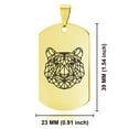 thumbnail image 2 of Stainless Steel Geometric Polygon Tiger Animal Dog Tag Keychain Circle Ring, 2 of 2