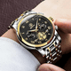 thumbnail image 4 of reloj de pulsera para hombre causl de lujo elegante fondo negro con dorado, 4 of 7