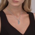 thumbnail image 3 of Feather Urn Necklace for Ashes, 925 Silver Cremation Jewelry for Men, 3 of 4