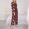 thumbnail image 2 of Bingfone Womens Pajama Sets Plaid Reindeer Snowflakes Print,Long Sleeve Loungewear Pajamas Set-X-Large, 2 of 8