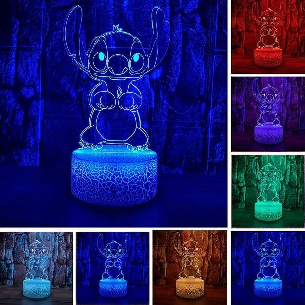 AmazerGift Stitch Night Light for Kids,Stitch Gifts,Christmas and Birthday Party Supplies for Boys/Girls, Stitch Decoration 3D Night Light, 16