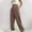 Brown#1, variant on Winter Savings! Titcea Sweatpants Women Elastic Waisted Foot Binding Solid Color Fleece Joggers with Pockets Baggy Casual Sweatpants