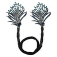 thumbnail image 2 of Hair Ties - Blue - Rhinestone Flower Hair Clip Elegant Lazy Hair Curler Bun Clips Bun Hair Twister Flowers Bun Maker, 1 Hair Tie, Easter, Wedding Makeup Organizers, 2 of 6