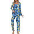 thumbnail image 5 of Jamicy Womens Pajama Sets Clearance Women's Fall Pajama Sets Soft 2-Piece Lounge Sleepwear Ladies Pjs Sets with Pockets, 5 of 5