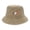 Khaki, variant on Bucket Hat for Women Men Summer Trendy Cotton Sun Cap Outdoor Vacation Beach Fishing Caps with Embroidery Pattern Green