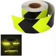 thumbnail image 1 of Qrity 1 Piece Reflective Warning Tape 33ft x 2" (10M x 5CM) Marked Arrow Warning Tape Safety Tape for Cars Trailer Trucks Road, 1 of 5