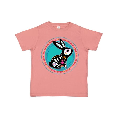 

Inktastic Rabbit Floral Skull Dia De Los Muertos Gift Toddler Toddler Girl T-Shirt